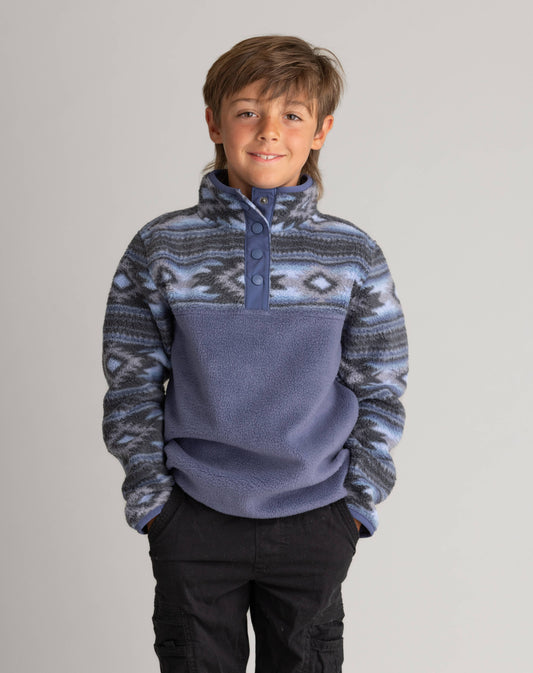 Boys Subzero Heavy Fleece Snap Tee
