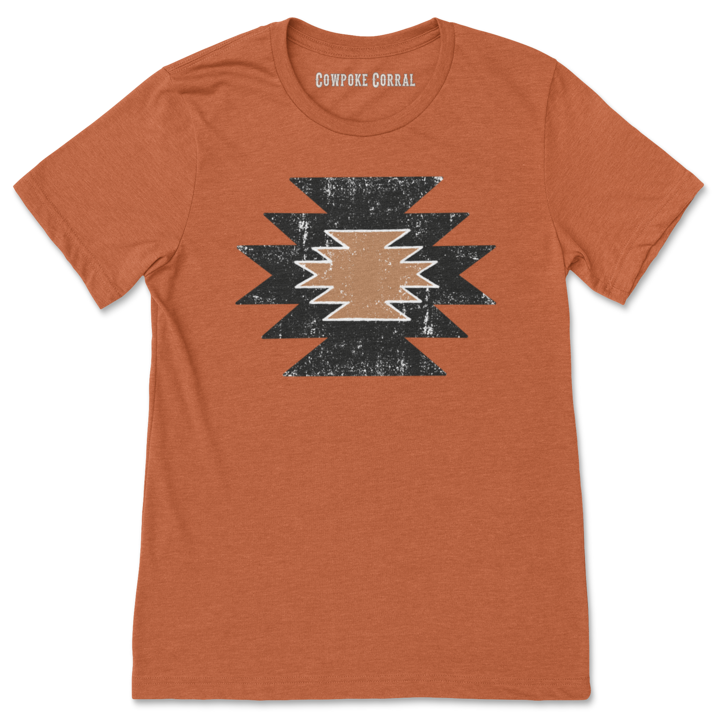 DISTRESSED AZTEC RUST TEE