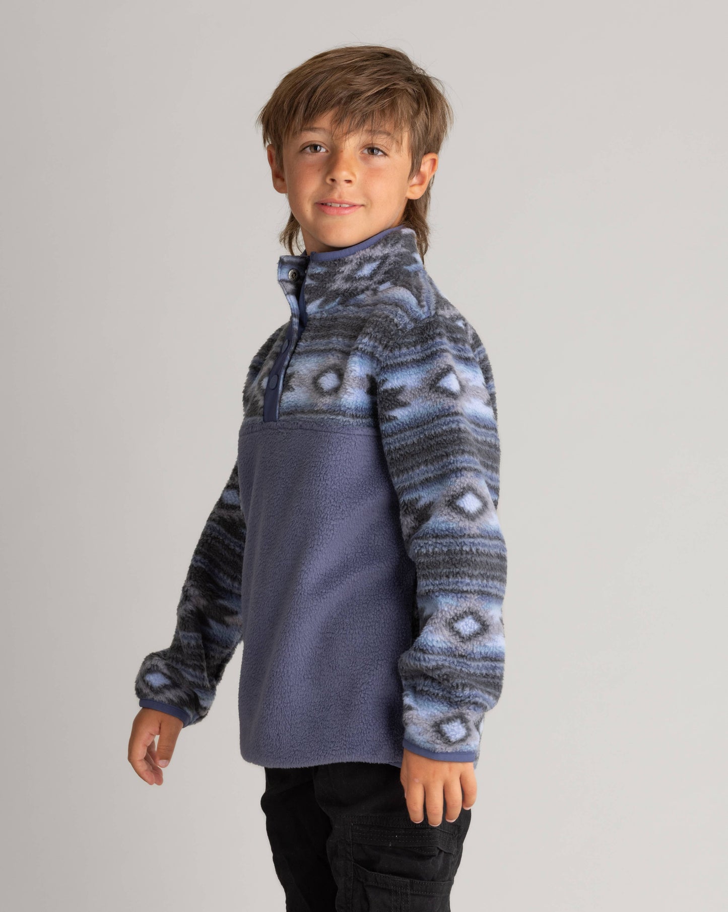 Boys Subzero Heavy Fleece Snap Tee