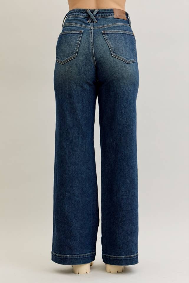 Judy Blue HW Retro Wide TC Front Welt Pockets