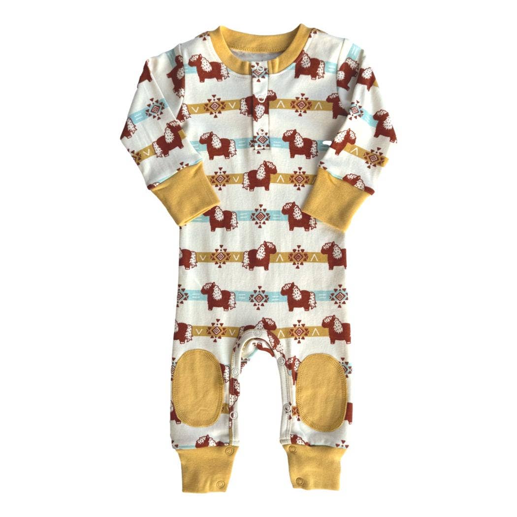 Organic Cotton Crawler - Aztec Pony