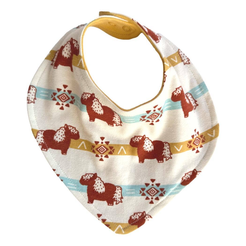 Organic Cotton Bib - Aztec Pony