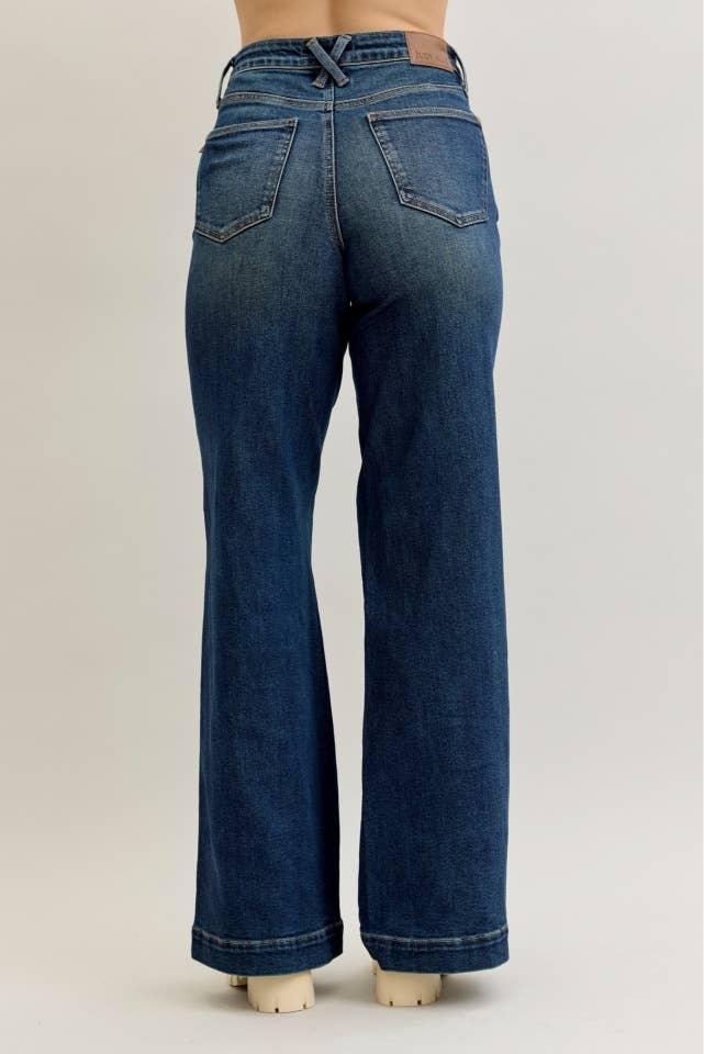 Judy Blue HW Retro Wide TC Front Welt Pockets