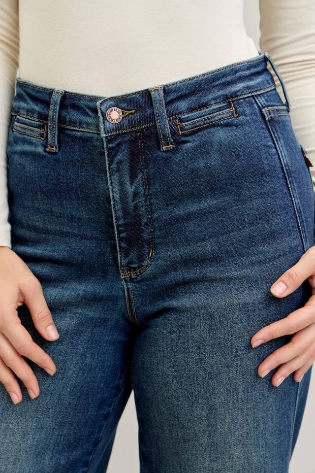 Judy Blue HW Retro Wide TC Front Welt Pockets