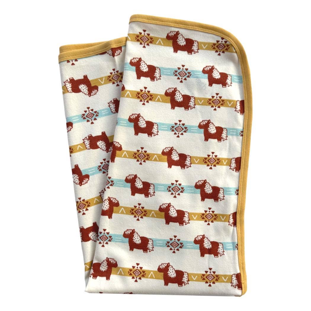 Organic Cotton Blanket - Aztec Pony