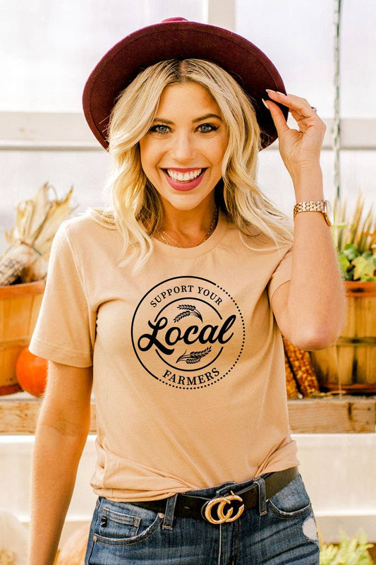 Support Your Local Farmers Graphic Tee