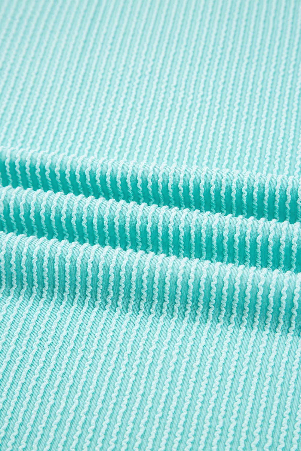 3D Ribbed Texture Contrast Patched Pocket Long Sleeve Top