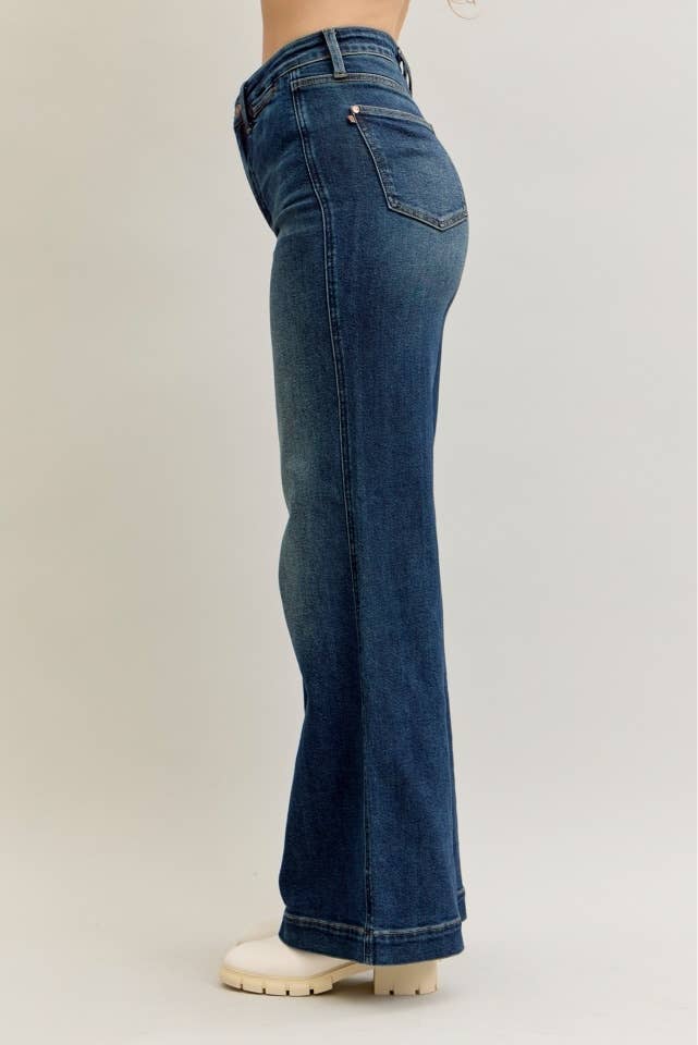 Judy Blue HW Retro Wide TC Front Welt Pockets