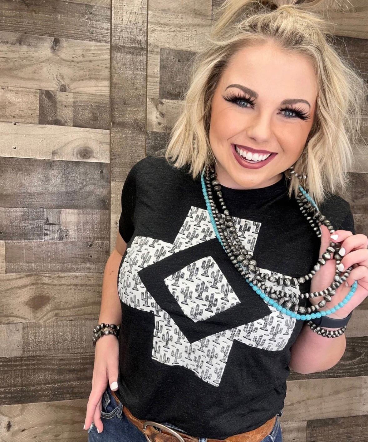 Kaci Cactus Cross Tee