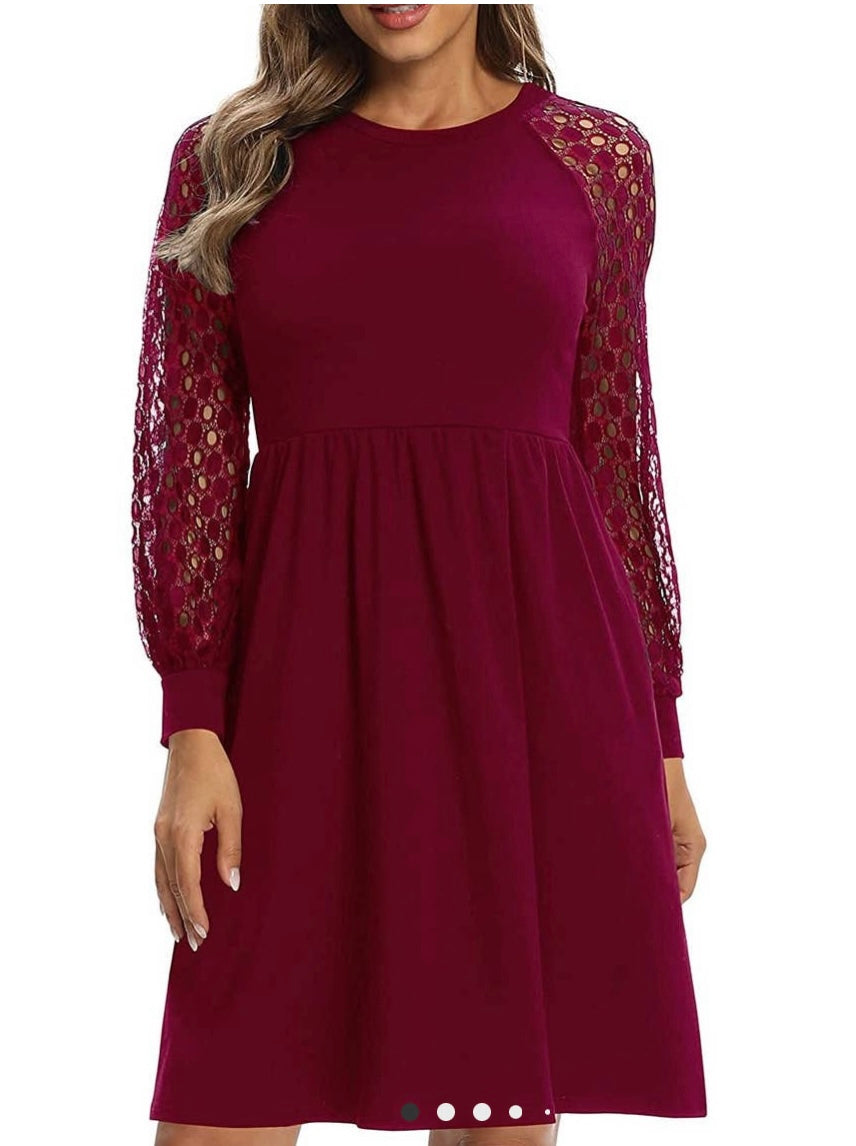 Lace Long Sleeved Dress